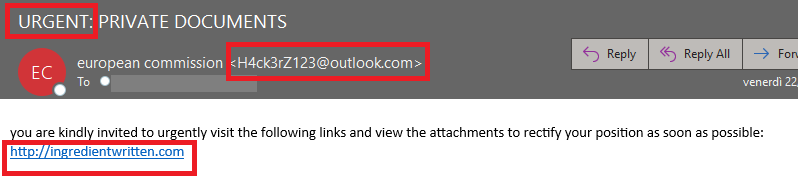 Email Security Red flag – Phishing URL