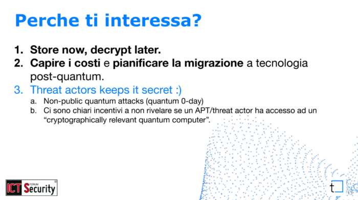 tecnologie quantistiche e sicurezza informatica: store now decript later - quantum computing