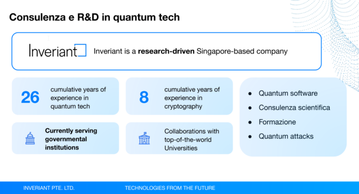 tecnologie quantistiche e sicurezza informatica: Inveriant - quantum computing